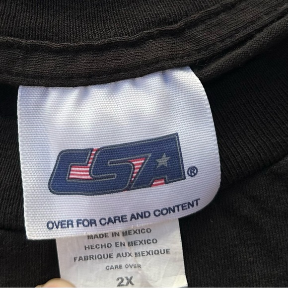 Vintage Y2K Los Angeles Angels Baseball Tshirt Mens 2X Black Flame Red Letters - Picture 4 of 9